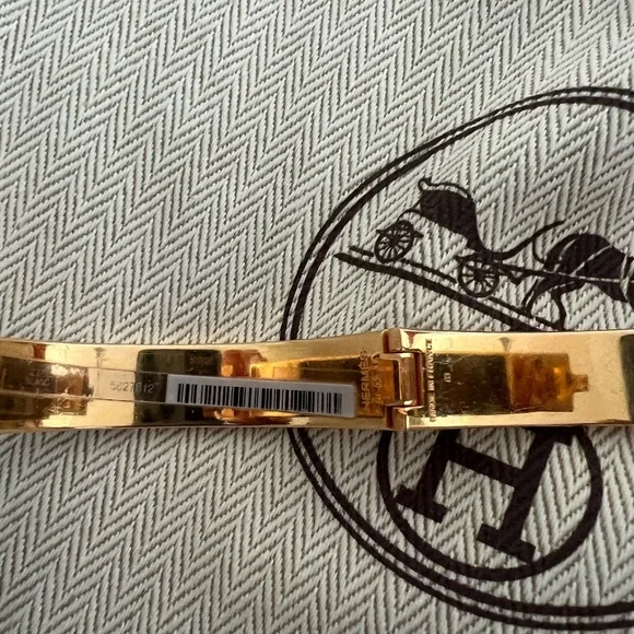 Authentic Hermes White/Gold Bracelet - Picture 4 of 4